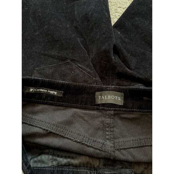 Talbots Black Corduroy Jeggings Women 2P Slim Fit Casual Soft Pants NWOT - Picture 6 of 8